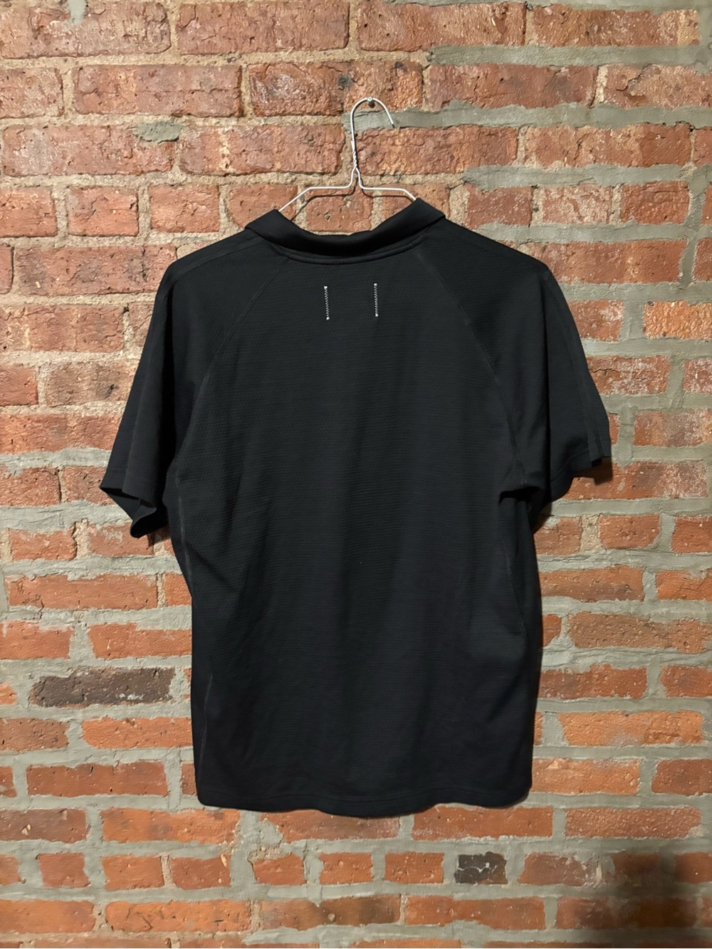 Reigning Champ men’s snap button stretch polo shirt, size L - Picture 3 of 3